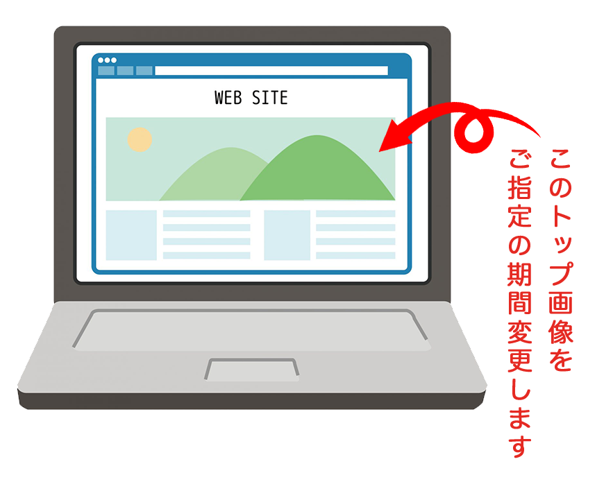 ホームページの正月画像変更サービス